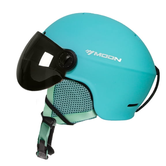 2-in-1 Detachable Wind Shield Ski Helmet Anti-Fog Anti-UV Integrated Ski Goggles Snowboarding