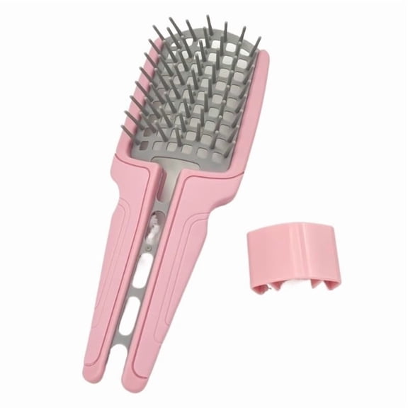 2-in-1 Detangling Hair Brush, Dual-Use Styling Comb With Removable Cover, Lightweight Detangling Comb(Purple Grey)