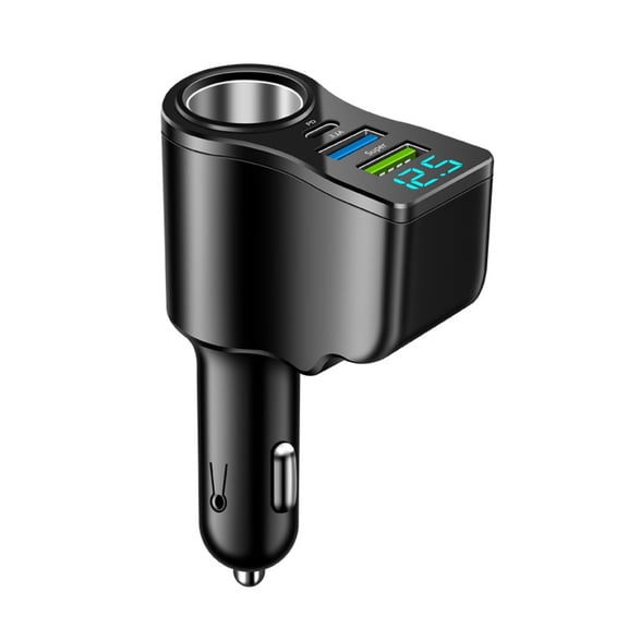 2-in-1 Digital Display 66W Car Charger Conversion Multi-functional Dual Usb