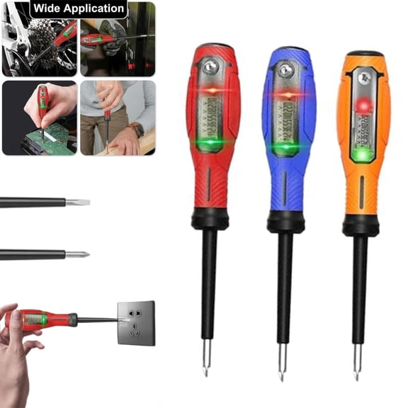 2-in-1 Digital Display Voltage Tester Screwdriver, Smart Digital Voltage Tester & Screwdriver, Multifunctional Induction Power Detector Circuit Indicator Accessories, with LED Screen