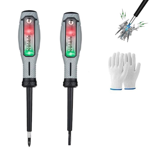 2-in-1 Digital Display Voltage Tester Screwdriver, Smart Digital Voltage Tester & Screwdriver, Non-Contact Voltage Testes with LCD Display, for Safe Electrical Diagnostics (A)