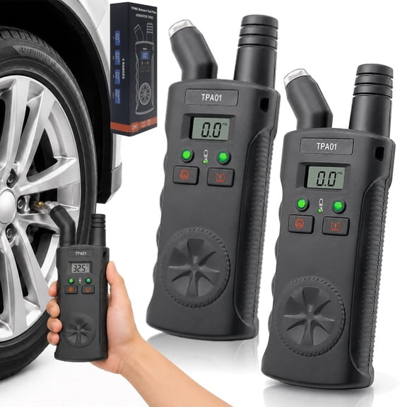 2-in-1 Digital TPMS Reset Gauge Tool – Tire Pressure Monitoring Sensor Activation Tool, Read Pressure & Reset Sensors for Garage, Workshop, Personal Vehicle