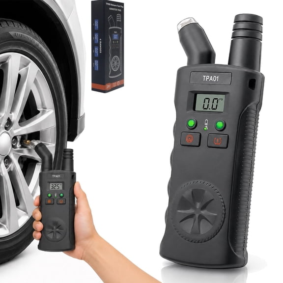 2-in-1 Digital TPMS Reset Gauge Tool – Tire Pressure Monitoring Sensor Activation Tool, Read Pressure & Reset Sensors for Garage, Workshop, Personal Vehicle