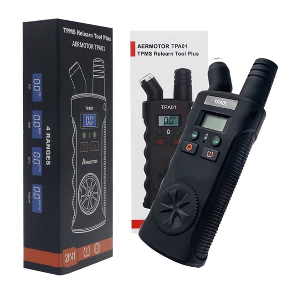 2-in-1 Digital Tire Pressure Gauge and TPMS Reset Tool, 150 PSI Precise 433MHz Tire Sensor Activation Relearn Tool for Car SUV Trunk Travel