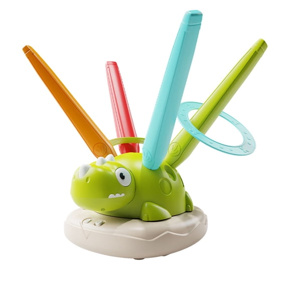 2 in 1 Dinosaur Activity Machine Combines Rings Toss and Jump Rope for Kids Exercise Enhancing Coordination Social Fun