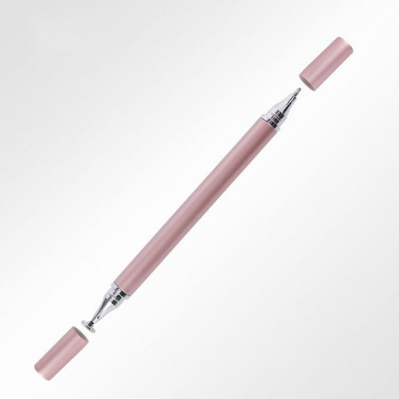 2-in-1 Disc Tip Stylus Pen Ballpoint Pen, Wenini High Sensitivity Tablet Pen for All Mobile Phones Tablets, Ergonomic Touch Screen Pen for Writing Drawing Note Taking with Portable Clip, Gold