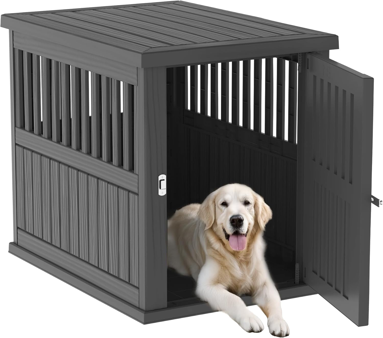 Photo inspiration: Live Edge Dog Crate With Weatherproofing Reference: 2 In 1 Dog Crate Storage Crate Dog House Resin