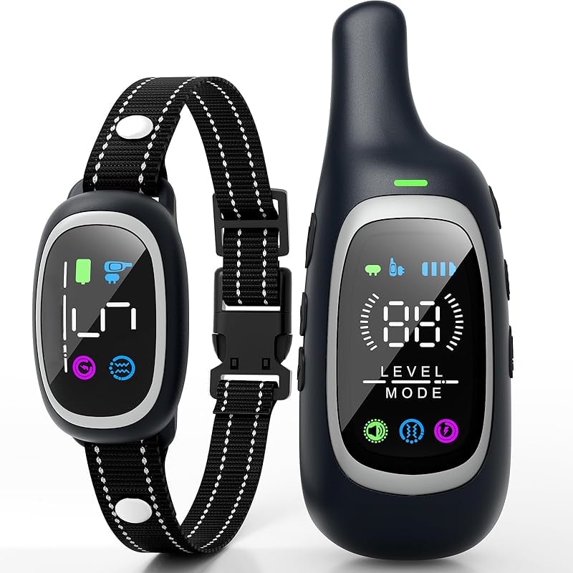 2-in-1 Dog Shock Collar and Bark Collar for Dogs – 3300FT Dog Training Collar with Remote, IP67 Waterproof e Collar with Anti-Bark/Beep/Vibration/Shock Modes for Small Medium Large Dog(5-120Lbs)