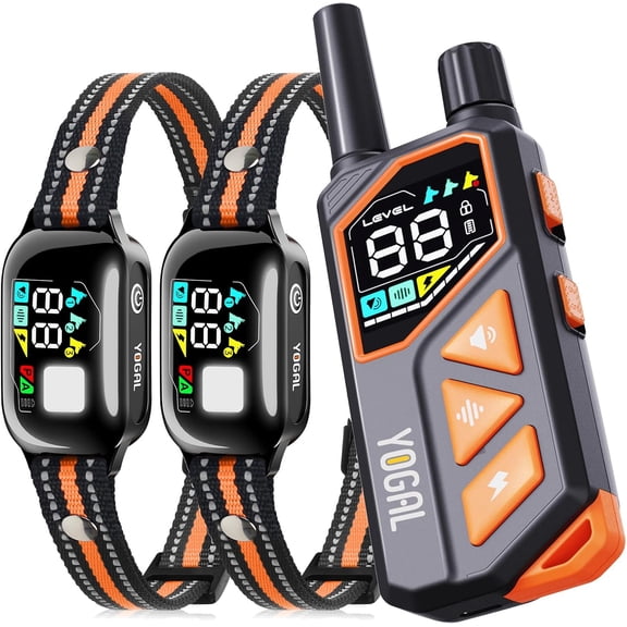 THREE TREE 2-in-1 Remote Controlled Choke Collar with Electric Shock & Automatic Bark Modes for All Sizes Dogs, Black