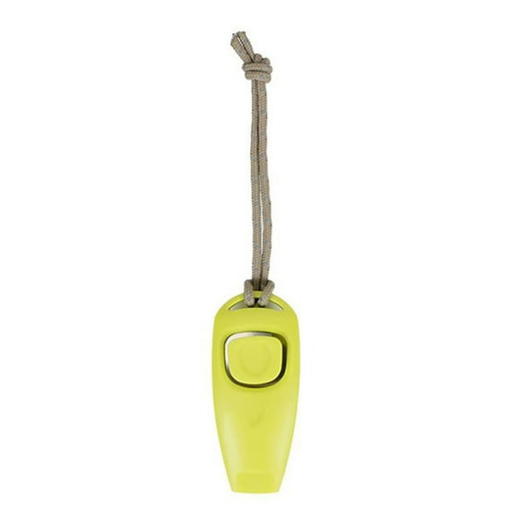 2-in-1 Dog Training Clicker Whistle for Training and Recall, with Lanyard, Pet Training Accessories for Puppy, Cats, Horses & Small Animals - Train Your Pets Efficiently, Green