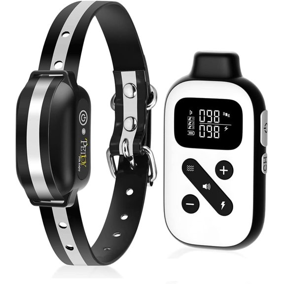 2-in-1 Dog Training Collar with Remote & Auto Bark Control – 2800FT Range, Beep Vibration Static Shock, 5 Adjustable Sensitivity Levels for Large Dogs