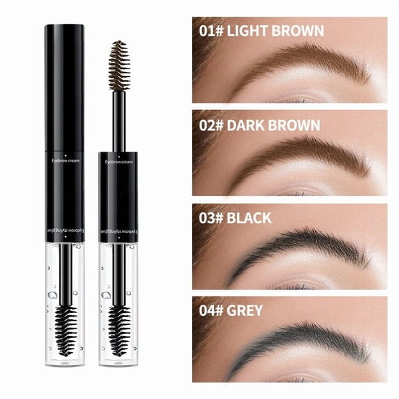 2 in 1 Double-Ended Tinted Eyebrow Gel,Long Lasting Waterproof Brows Tint Stain and Brow Fix Gel,3D Eyebrow Mascara for Women