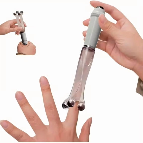 2-in-1 Double-Head Acupoint Massager - Portable Handheld Tool with 360-Degree Rotation for Office Use