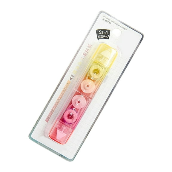 2 in 1 Double Head Correction Tape and Adhesive Roller White Out Tape