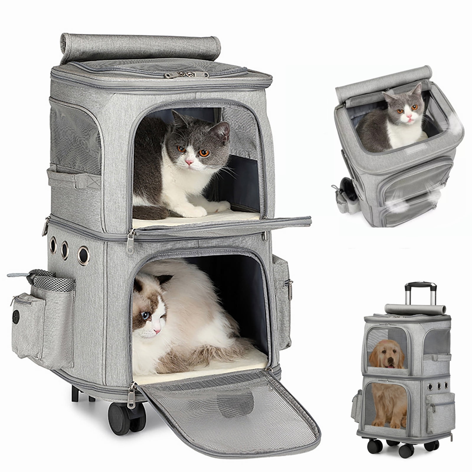 CUSSIOU Large Cat Carrier Dog Carrier, Pet Carrier for 2 Cats Large Cats,  Dog Carrier for