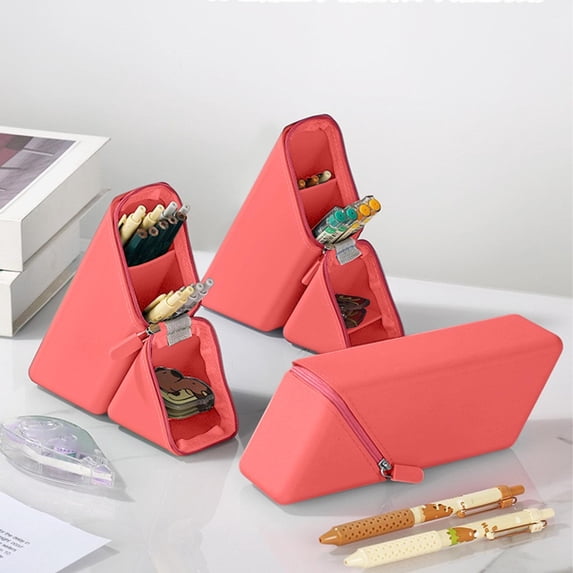 2-in-1 Double Purpose Stvdent Pencil Case - Large Capacity Portable Storage Pouch for Sch00I & Home | Waterproof, Stain Resistant & Durable