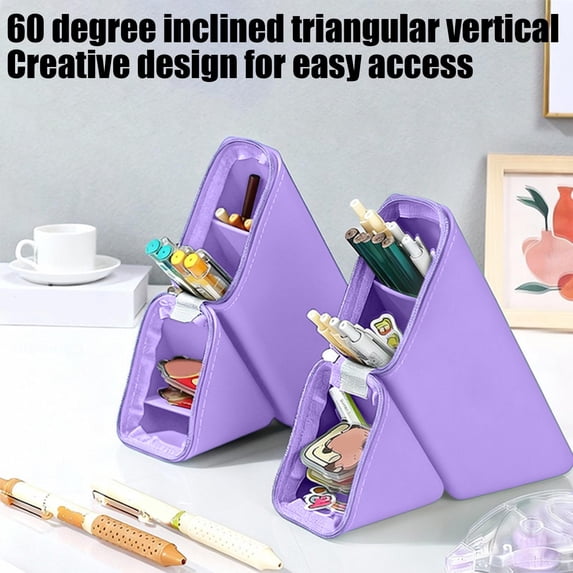 2-in-1 Double Purpose Stvdent Pencil Case - Large Capacity Portable Storage Pouch for Sch00I & Home | Waterproof, Stain Resistant & Durable