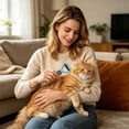 thumbnail image 1 of 2-in-1 Double Sided Deshedding Dematting Rake, Stainless Steel Grooming Brush for Dogs & Cats, 1 of 1