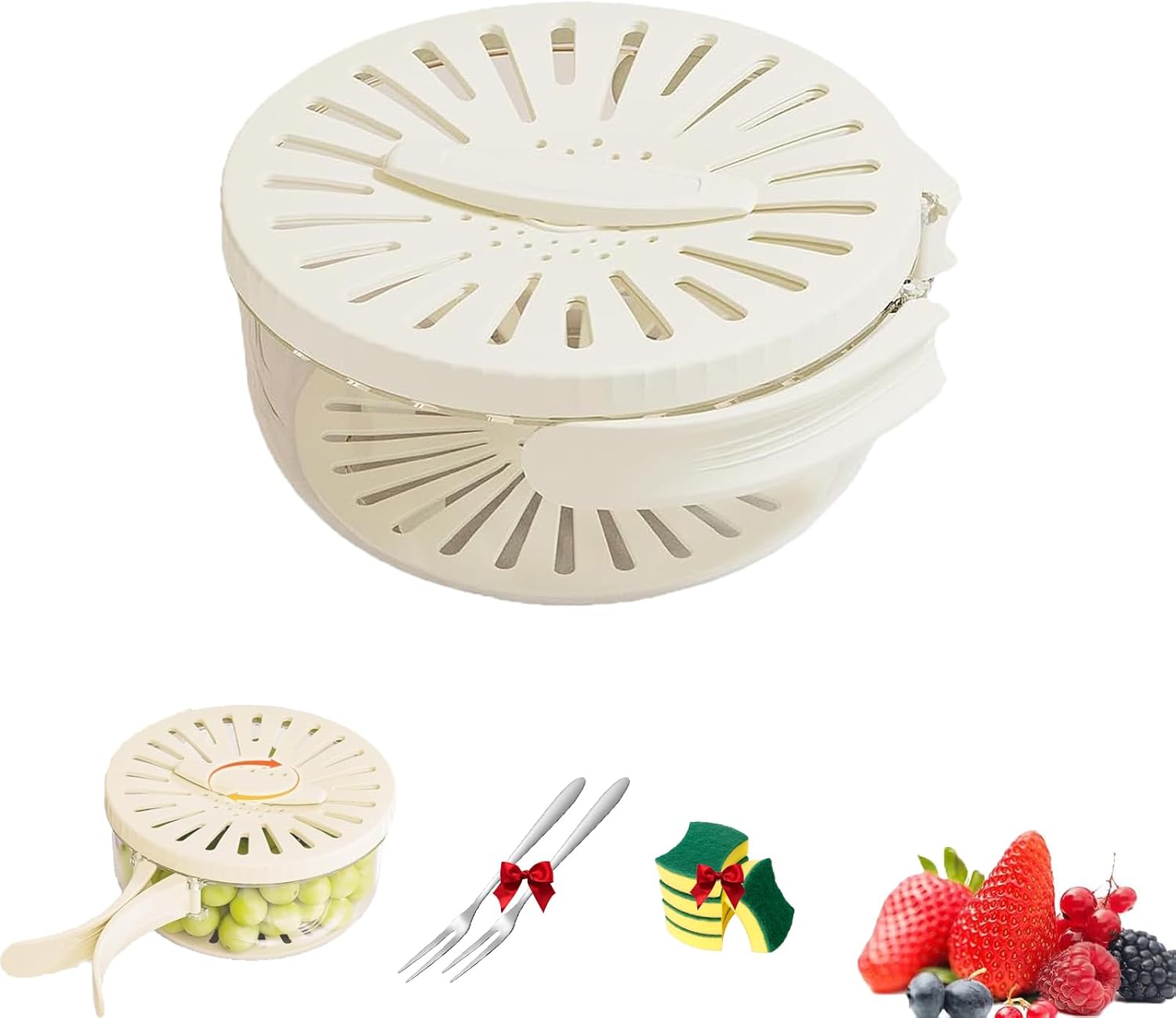 2-in-1 Draining and Preservation Basket, Simplify Washing & Storing ...