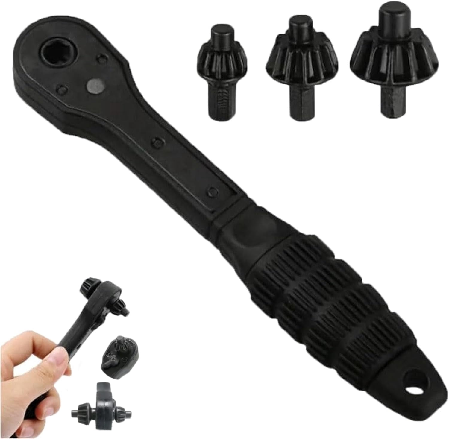 KTC MSR2SA10 Short Ratchet Combination Wrench - 10mm, 5° Feed Angle, Reversible For Tight & Loose Spaces