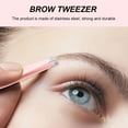thumbnail image 1 of 2-in-1 Eyebrow Tweezers - Dual Tip (Straight & Angled) Stainless Steel Hair Removal Set, 1 of 2