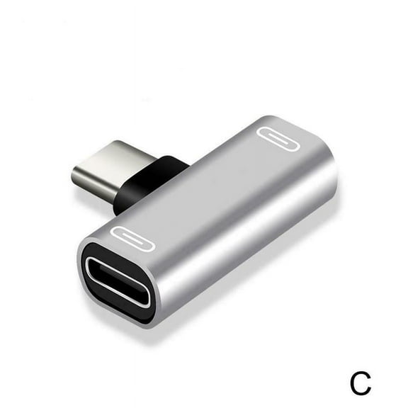 2 in 1 Dual USB-C Type C Splitter Adapter to Headphone Charger For Android New~ L2N5