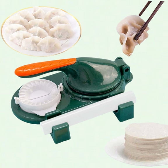 2 in 1 Dumpling Maker Machine, Manual Dough Presser, Premium Household Head Automatic Dumpling Maker Mould