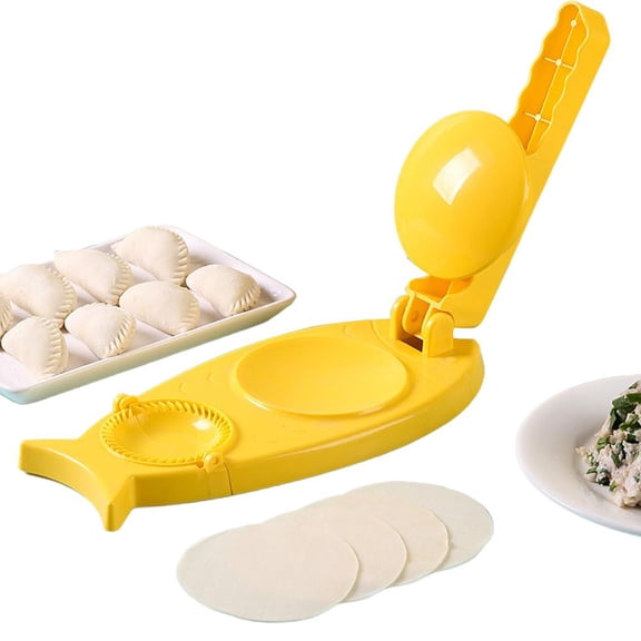 2-in-1 Dumpling Maker Press, Manual Dumpling Wrapper Press and Folding Mold Tool, Easy Dumpling Making Machine for Homemade Dumplings, Kitchen Dumpling Press Tool
