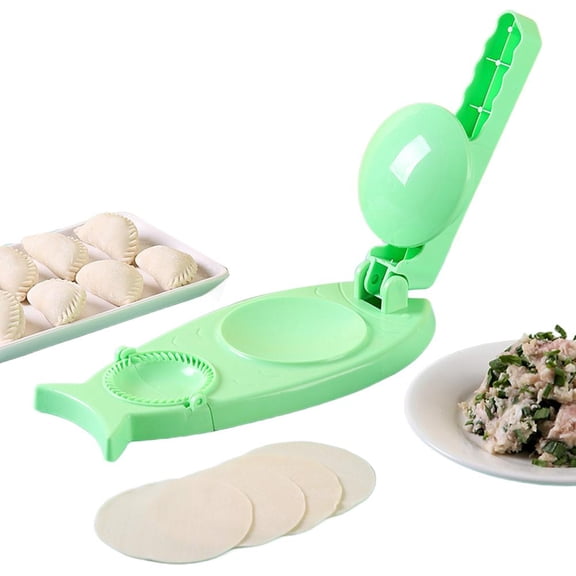 2-in-1 Dumpling Maker Press, Manual Dumpling Wrapper Press and Folding Mold Tool, Easy Dumpling Making Machine for Homemade Dumplings, Kitchen Dumpling Press Tool