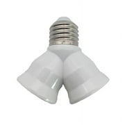 2 in 1 E27 Lamp Socket Splitter Adapter Light Double Bulb Y Stand Holder F8O3