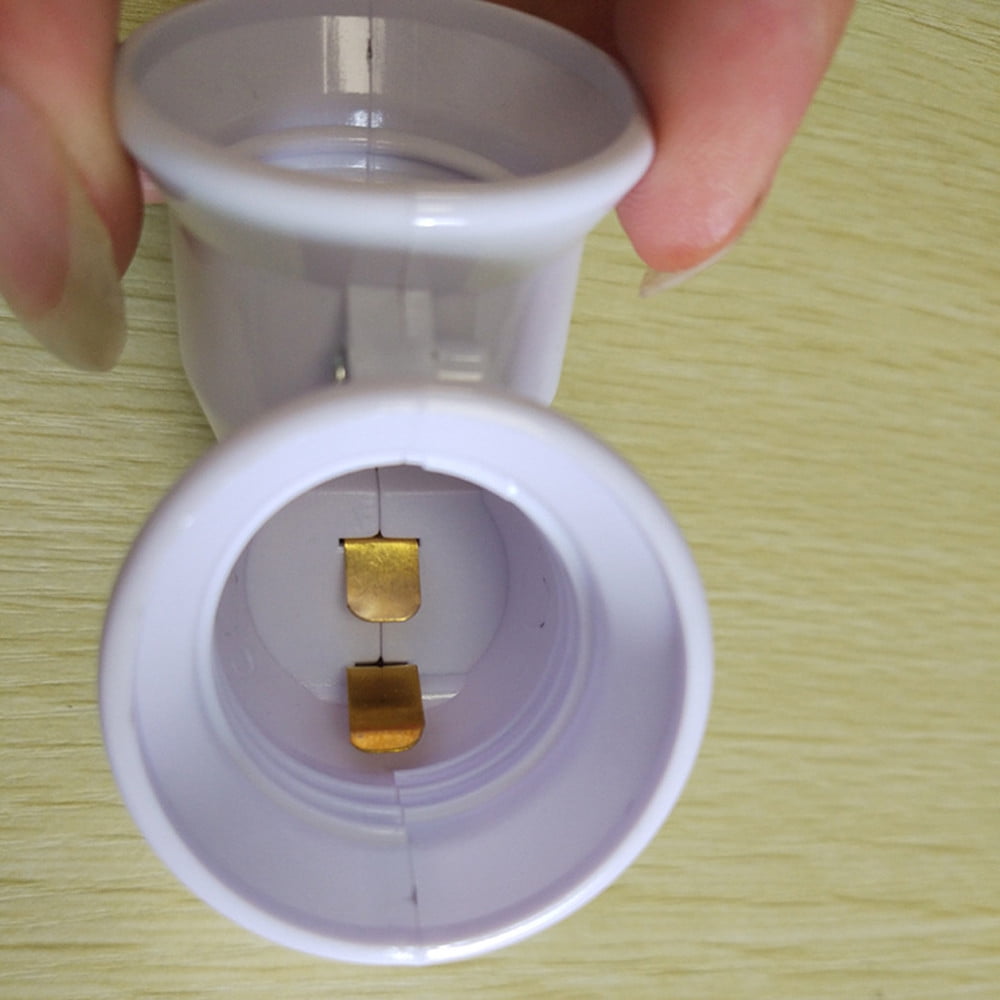 2 in 1 E27 to 2 E27 Lamp Socket Splitter Adapter Light Bulb Base Stand