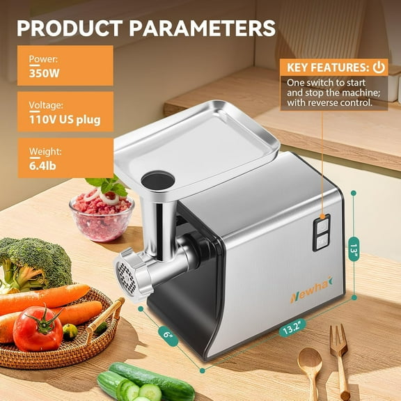 2 in 1 Electric Cheese Grater Meat Grinder Electric Vegetable Processor Machine Multifunctional Vegetable Slicer Shredder Salad Maker for Home Use