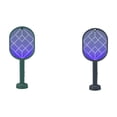 thumbnail image 1 of 2-in-1 Electric Mosquito Racket Mosquito Killer Lamp USB Rechargeable Foldable Mosquito Repellent Lamp Swatter Fly Swatter (green and grey), 1 of 7
