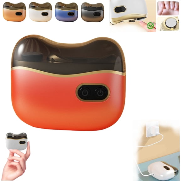 2-in-1 Electric Nail Clipper & Polisher,Automatic Trimmer File for Thick Toenails Kit,Quiet Automatic Nail Trimmer with Built-in Nail Storage,Two Speeds,Rechargeable,Safe Electric Nail File