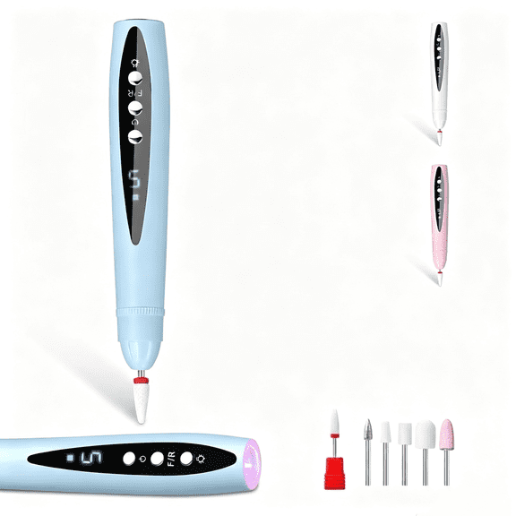 2-in-1 Electric Nail Drill with UV Gel Lamp – Portable Nail and Pedicure Set: Electric Nail File & LED Nail Drill | Nail Clippers, Adjustable-Speed Home Nail Care Tool