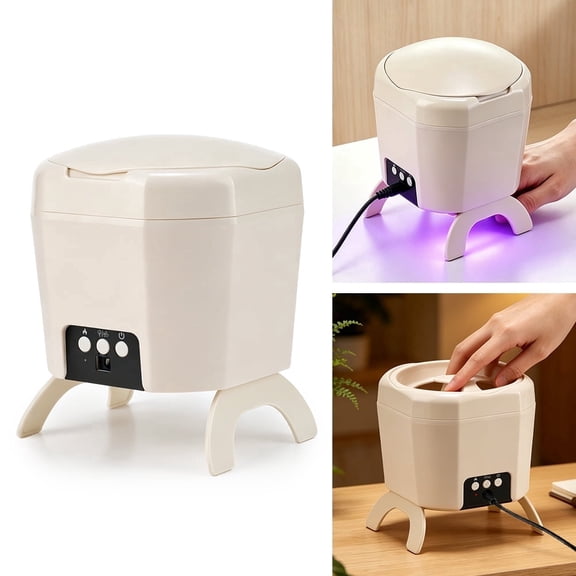 2-in-1 Electric Nail Remover and Dryer, Portable Nail Care Device 45C Constant Temperature UV Gel Nail Soaking Machine, Dual Drying Modes Nail Remover for Salon and Home Manicure Use, White