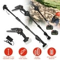 thumbnail image 1 of 2-in-1 Electric Pole Saws for Tree Trimming, 6 Inch Mini Chainsaw Cordless with Extension Pole, Battery Powered Pole Chain Saw, Tree Trimmer Limb Branch Cutter Pruner with 2 Battery, 1 of 11