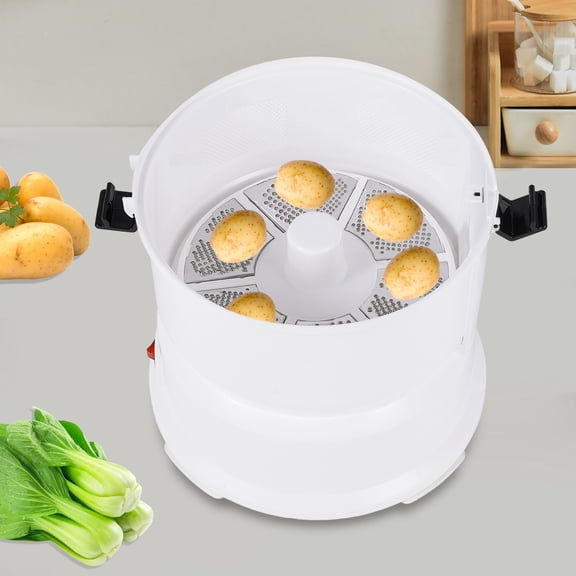 2-in-1 Electric Potato Peeler Machine Automatic Potato Peeling Machine for Kitchen Home Use 85W