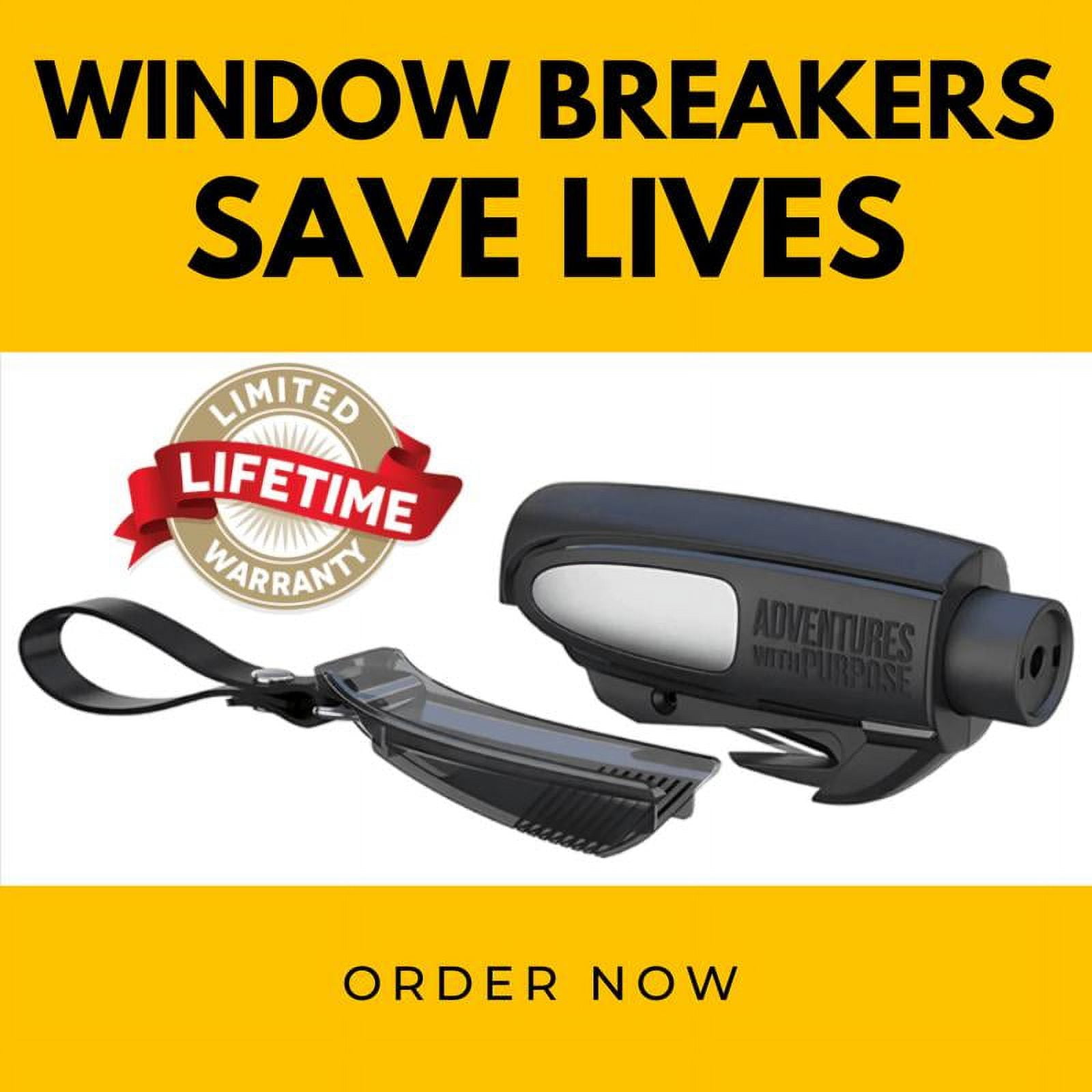 2-in-1 Emergency Window Breaker & Seatbelt Cutter - Walmart.com