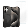 thumbnail image 1 of 2-in-1 Entronix Bundle designed for iPhone 17, Heavy Duty Clear Magnetic Case and Tempered Glass, 1 of 6