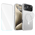 thumbnail image 1 of Entronix 2-in-1 Magnetic Matte Case Compatible with iPhone 17 Pro and iPhone 18 Pro with Screen Protector, White, 1 of 9