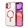 thumbnail image 1 of 2-in-1 Entronix Bundle for iPhone 11, Magnetic Clear Case 1 Screen Protector, Red, 1 of 8