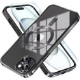 thumbnail image 1 of Entronix 2-in-1 Magnetic Shiny Clear Case Compatible with iPhone 14 Plus with Screen Protector, Black, 1 of 7