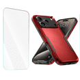 thumbnail image 1 of 2-in-1 Entronix Bundle for iPhone 17 Pro. Heavy Duty Phone Case, 1 Screen Protector, Red, 1 of 8