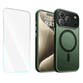 thumbnail image 1 of 2-in-1 Entronix Bundle for iPhone 17 Pro, Magnetic Sturdy Matte Case 1 Screen Protector, Green, 1 of 9