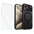 thumbnail image 1 of 2-in-1 Entronix Bundle for iPhone 17 Pro Max, Magnetic Sturdy Matte Case 1 Screen Protector, Black, 1 of 9