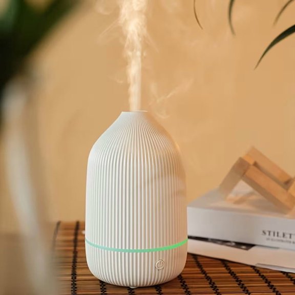 2-in-1 Essential Oil Diffuser and Humidifier - USB Powered with Auto-Off and LED Mood Light for Home and Office