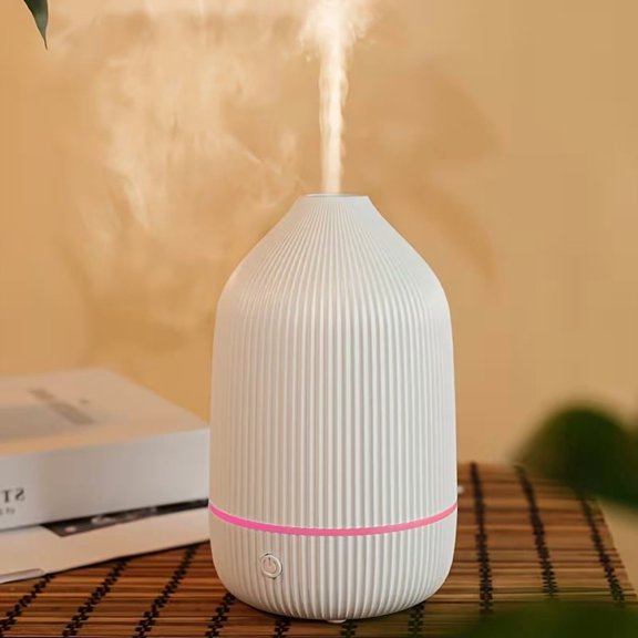 2-in-1 Essential Oil Diffuser and Humidifier - USB Powered with Auto-Off and LED Mood Light for Tranquil Spaces