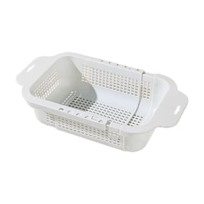 2-in-1 Expandable Collapsible Colander Strainer Set, Double-Layer Kitchen Drain Basket with Adjustable Length