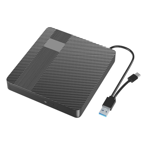 2 in 1 External CD/DVD Drive Slim DVD CD Burner Player Portable DVD VCD CD Writer & Reader Tray Type For PC Laptop Windows MacOS